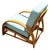 1950s Restored Rattan Triple-Strand Half Moon Arm Lounge Chair W/ Arched Back For Sale - Image 4 of 6