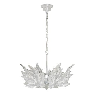 Lalique Crystal "Champs-Elysees" Two-Tier Chandelier For Sale