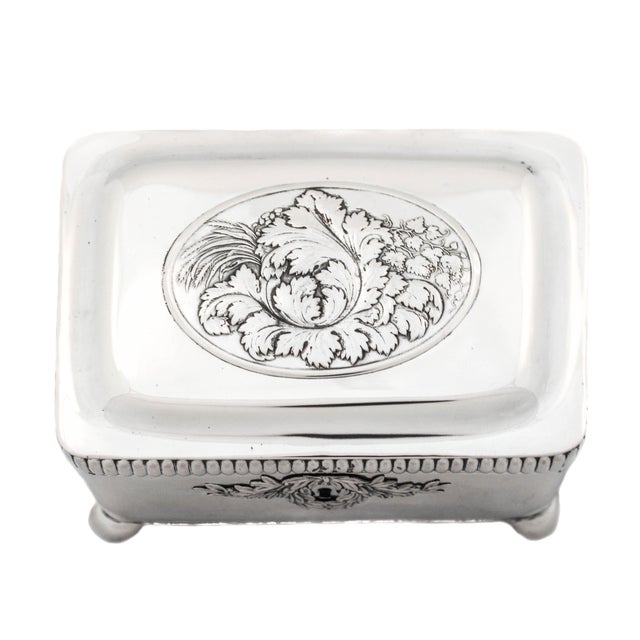 Art Deco 1910s Sterling Silver Box For Sale - Image 3 of 8