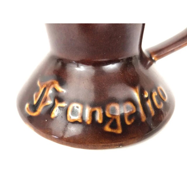 1960s 1960s Frangelico Mug Liqueur Coffee Glazed Ceramic Collectors Stein W Handle Footed For Sale - Image 5 of 7