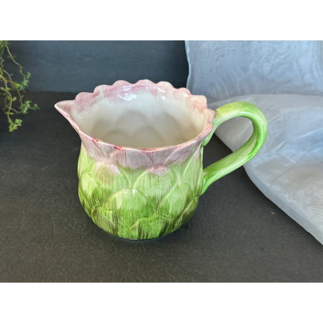 Fitz and Floyd Artichoke Pitcher For Sale - Image 9 of 12