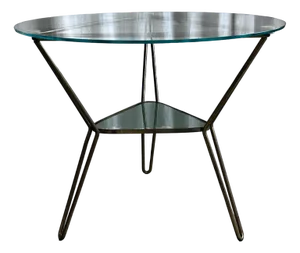Mid-Century Glass Top Casino Coffee Table, 1970s