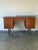 Teak Executive Desk With Inset Handles Danish Mid-Century Modern 1960s For Sale - Image 11 of 11