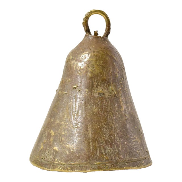 Early 20th Century Benue Brass Bell Nigeria For Sale