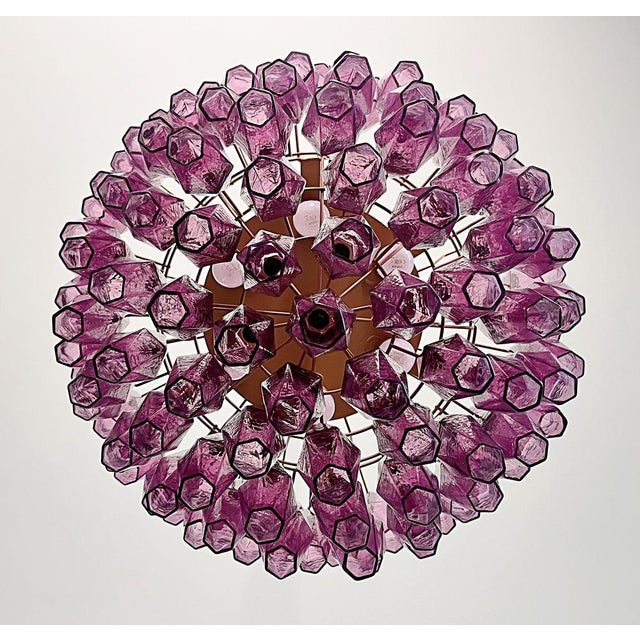 Amethyst Murano Glass Poliedri Candelier, 1990s For Sale - Image 18 of 18