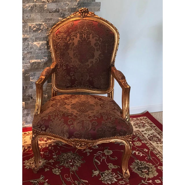 Modern Louis XV Accent Chair, French Chair, Handmade, Antique Vintage