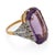 21.23 Carat Cushion Cut Amethyst Diamond 18k Yellow Gold Cocktail Ring, Size 9 For Sale - Image 4 of 6