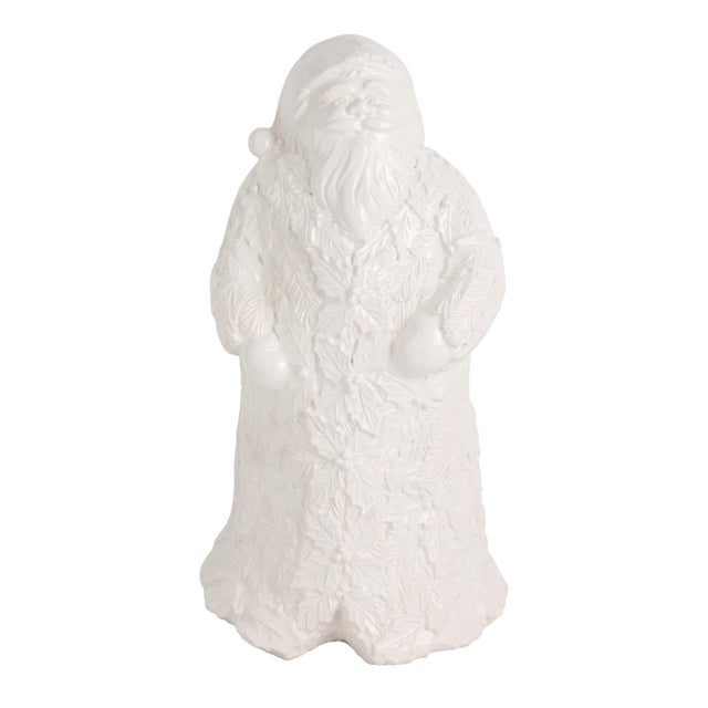 VIETRI Lastra Holiday Figural Santa with Foliage For Sale