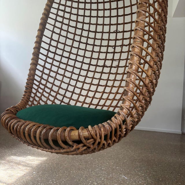Eureka Hanging Basket Chair by Giovanni Travasa for Bonacina, Italy, 1950s For Sale - Image 6 of 11