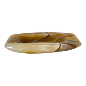 Vintage Hand Carved Onyx Stone Ashtray or Catchall