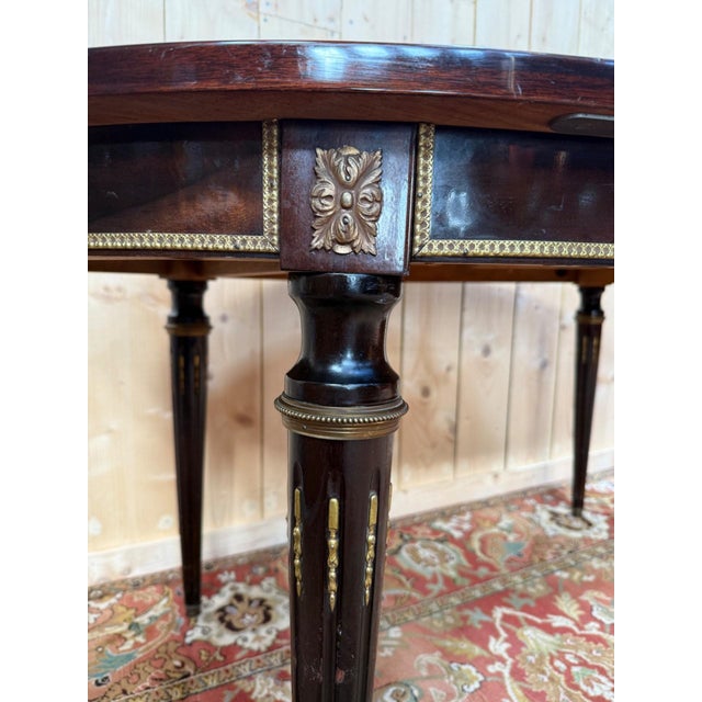 Louis XVI Oval Dining Table with Extensions, 1960s For Sale - Image 4 of 8