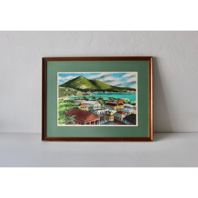 Charlotte Amalie, St. Thomas Watercolor by Ira Smith 1959 For Sale - Image 12 of 17