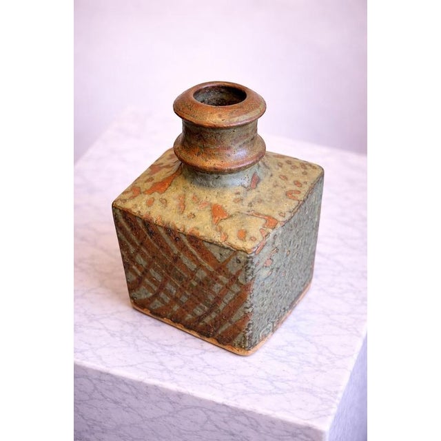Mid-Century Modern Japanese Studio Pottery Vase in Stoneware, 1950s For Sale - Image 3 of 9