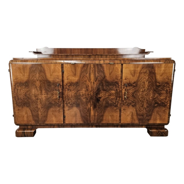 Art Deco French Sideboard in Walnut, 1940 For Sale