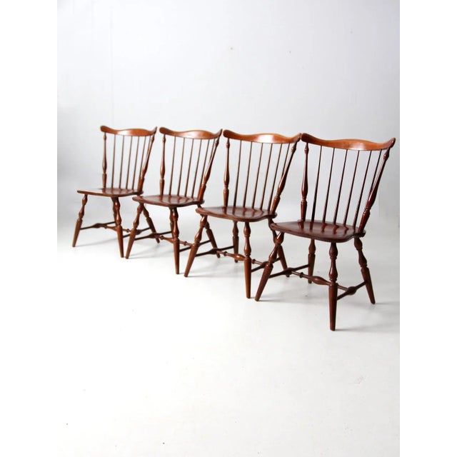 Mid-Century Modern Mid-Century Windsor Dining Chairs Set of 4 For Sale - Image 3 of 13