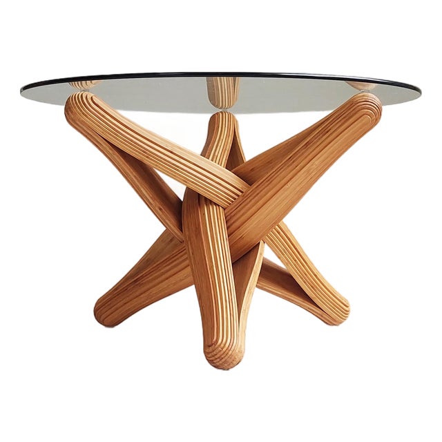 "Lock" Caramel Bamboo Coffeetable For Sale