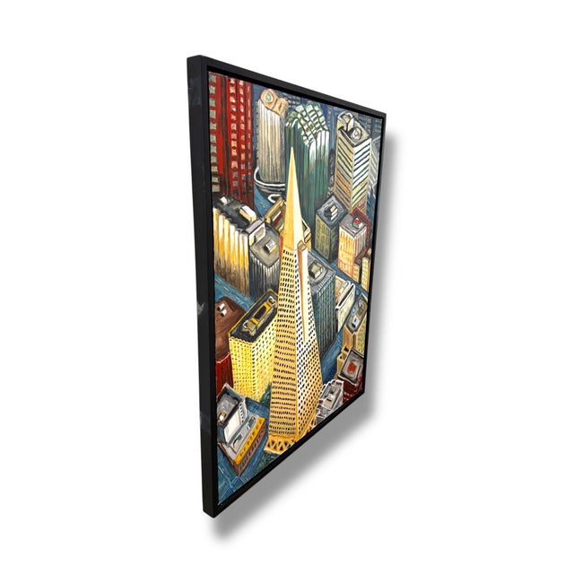Bring bold color and iconic architecture into your space with this original, signed San Francisco cityscape painting....