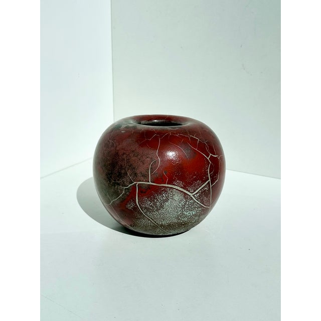 Ceramic Studio Ceramic Vase in Spherical Shape by Uwe Schellbach, Germany, 1980s For Sale - Image 7 of 18