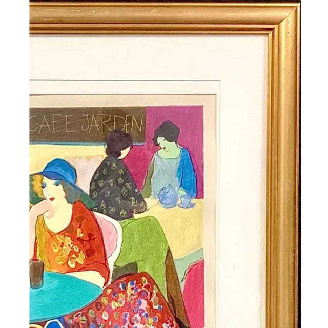 Itzchak Tarkay "Cafe Jarden" Serigraph For Sale - Image 4 of 10
