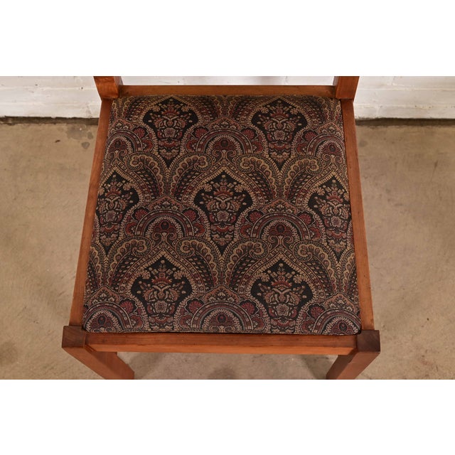 Wood Stickley Mission Arts & Crafts Cherry Wood Spindle Back Side Chairs or Dining Chairs, Pair For Sale - Image 7 of 15