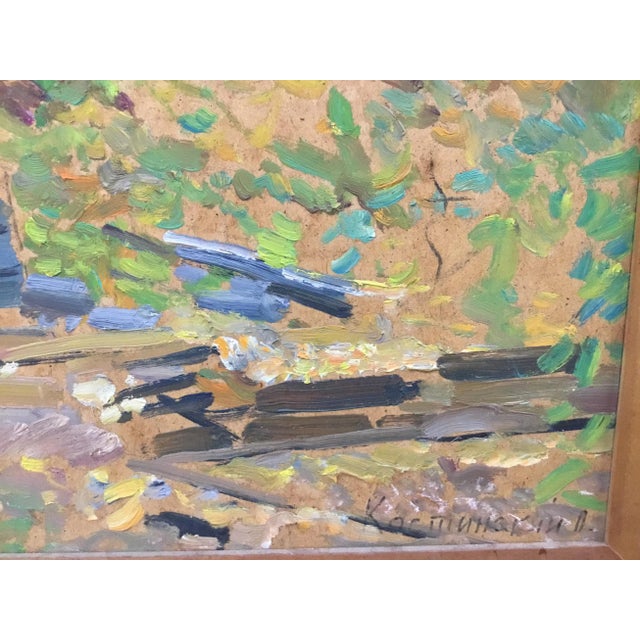 1990s 1998 “Moscow, Village Sokol“ Oil Painting on Board by Piotr Ivanovich Kostinski For Sale - Image 5 of 12