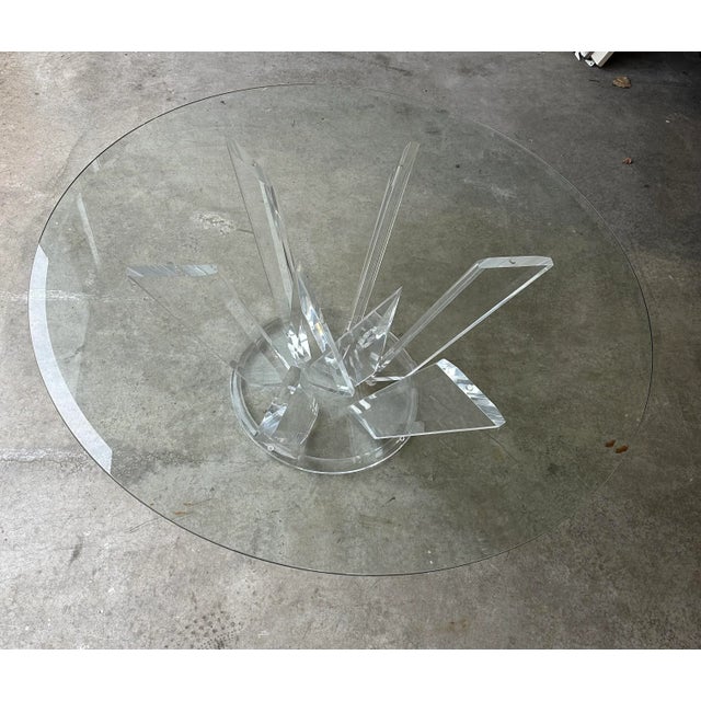 Transparent 1990s Muniz Odesseys Acrylic Coffee Table For Sale - Image 8 of 10