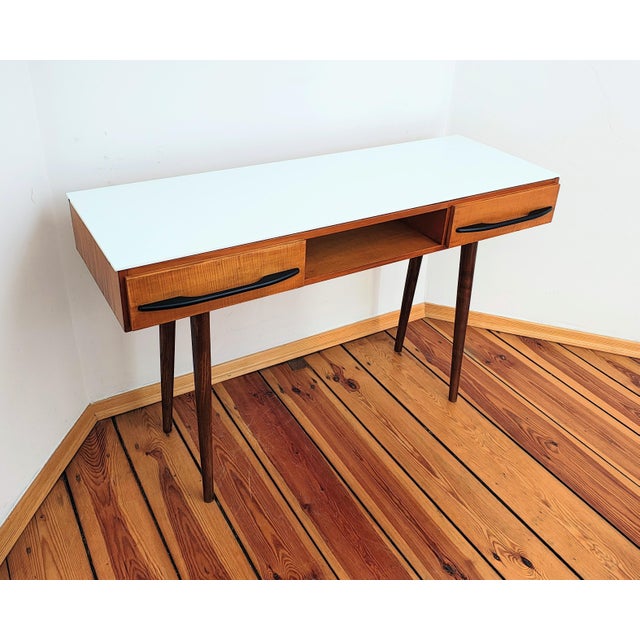 Wood Desk by M. Pozar for Up Závody, Czechoslovakia, 1960s For Sale - Image 7 of 18