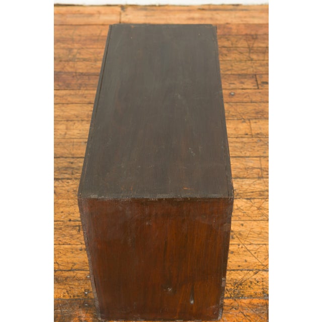 Korean Late 19th Century Two-Toned Side Chest with Brass Butterfly Hardware For Sale In New York - Image 6 of 13