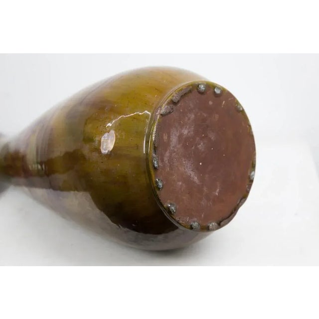 1960s Vintage Iridescent Glazed Ceramic Vase, 1960s For Sale - Image 5 of 6