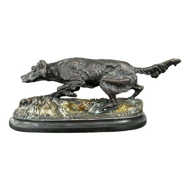 After Pierre Jules Mene, Setter Dog, Bronze Sculpture For Sale