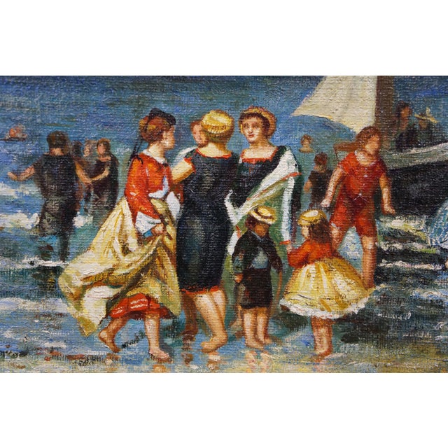 Pierre-Auguste Renoir Mid 19th Century The Return of the Boating Party Oil Painting After Pierre Auguste Renoir 34" For Sale - Image 4 of 12