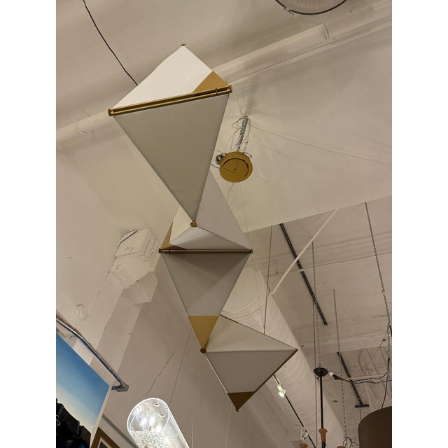 Gold James Dieter Ketta Light Fixture Customized in Brushed Matte Gold For Sale - Image 8 of 18