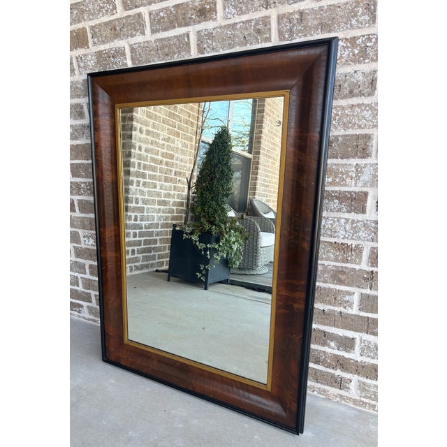 Antique Large Scale Early 19th Century American Empire Mahogany & Gilt Ogee Wall Mirror For Sale - Image 10 of 18