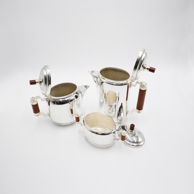 1960s Art Deco Silver plated Coffee Set For Sale - Image 11 of 18