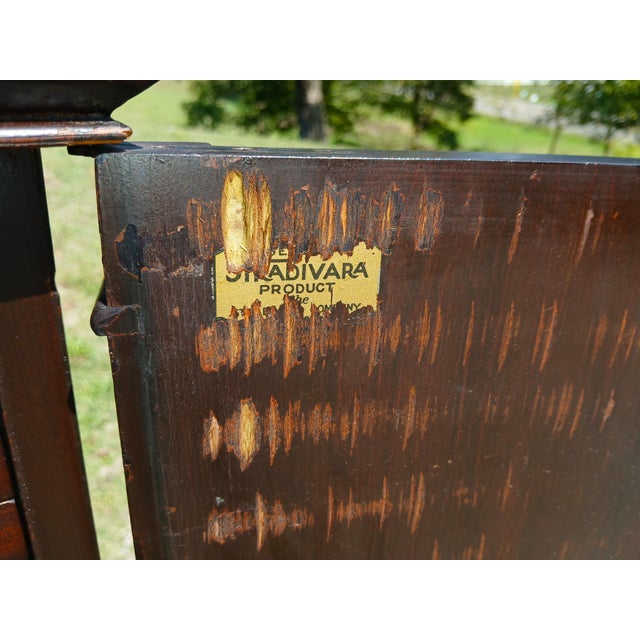 Antique Mahogany Sheet Music Cabinet Stradivara 1930s Era For Sale - Image 16 of 18