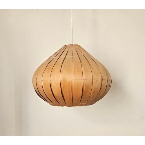 Mid-Century Veneer Pendant in the style of Hans-Agne Jakobsson, Denmark, 1960s For Sale - Image 6 of 16
