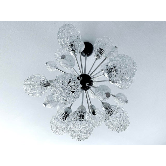Large Sputnik Glass Pendant Lamp, 1970s For Sale - Image 14 of 18