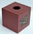Late 20th Century Burgundy Embossed Leather Elephant Tissue Box Kleenex Cover For Sale - Image 12 of 18