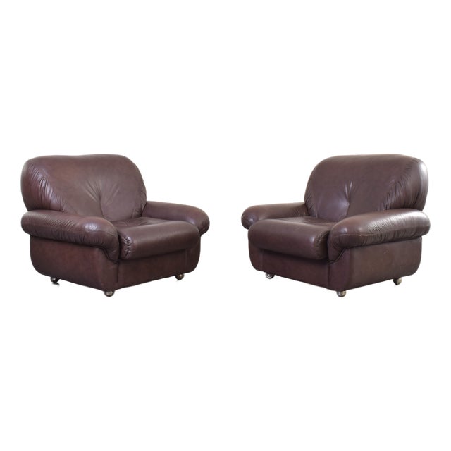 Mid-Century Italian Lounge Chairs, 1970s, Set of 2 For Sale