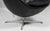 2020s Egg Chair in Black Leather by Arne Jacobsen for Fritz Hansen, 2024 For Sale - Image 5 of 9