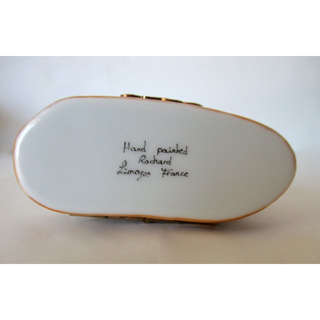 Limoges, France Rochard Hand-Painted Enamel "Longhorn Cow," Trinket Box For Sale - Image 15 of 15