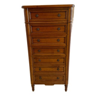 19th Century French Louis XVI Style 7 Drawer Semaniere Chest For Sale