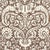 SAMPLE - Schumacher x Veere Greeney Suffolk Damask Fabric In Brown For Sale