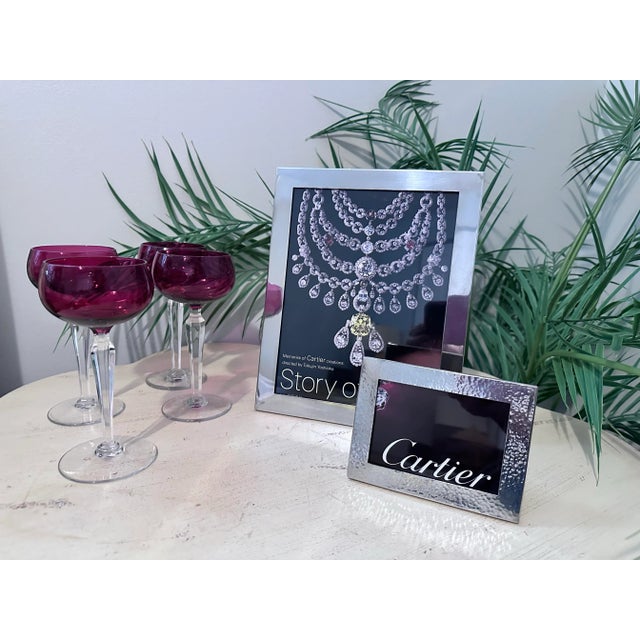 Metal Cartier Hammer Pewter Picture Frame For Sale - Image 7 of 9