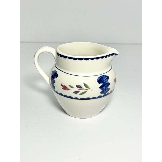 English 1990s Adams “Lancaster” Pair of Ironstone Creamer & Sugar Bowl For Sale - Image 3 of 11