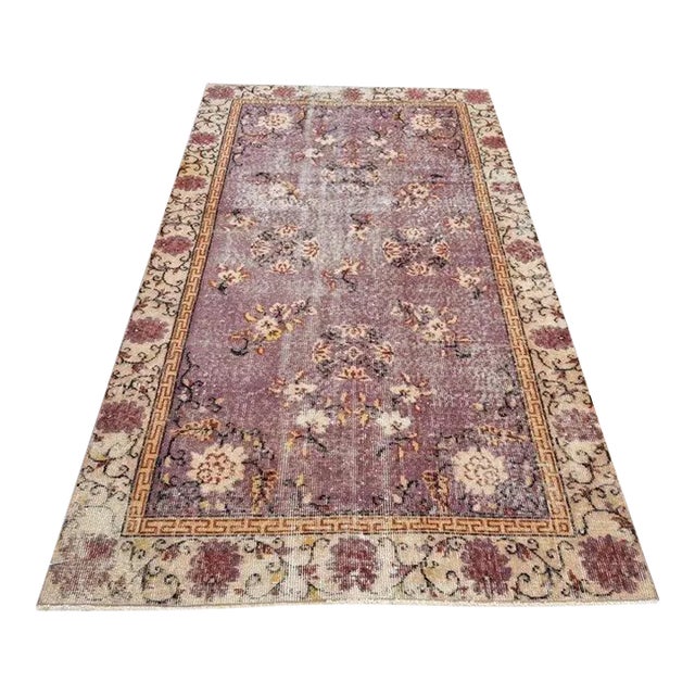 1960s Handknotted Floor Wool Rug For Sale