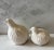 Pair of vintage white porcelain quail figurines, unmarked, but likely made in Japan mid century. Lovely additions to a...