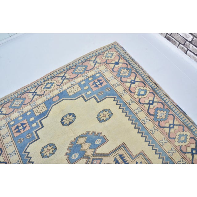 Art Deco 1960s Wool Handmade Modern Turkey Oversize Rug For Sale - Image 3 of 11