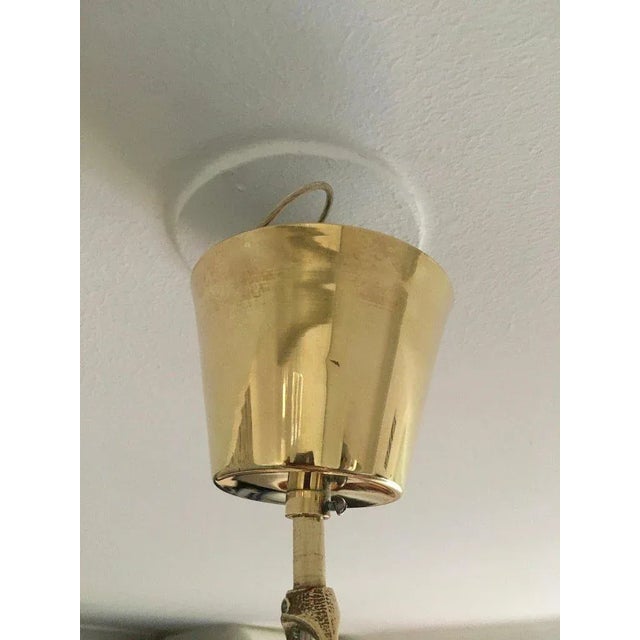 Metal Tubular Crystal & Brass Pendant from Tyringe, 1960s For Sale - Image 7 of 8