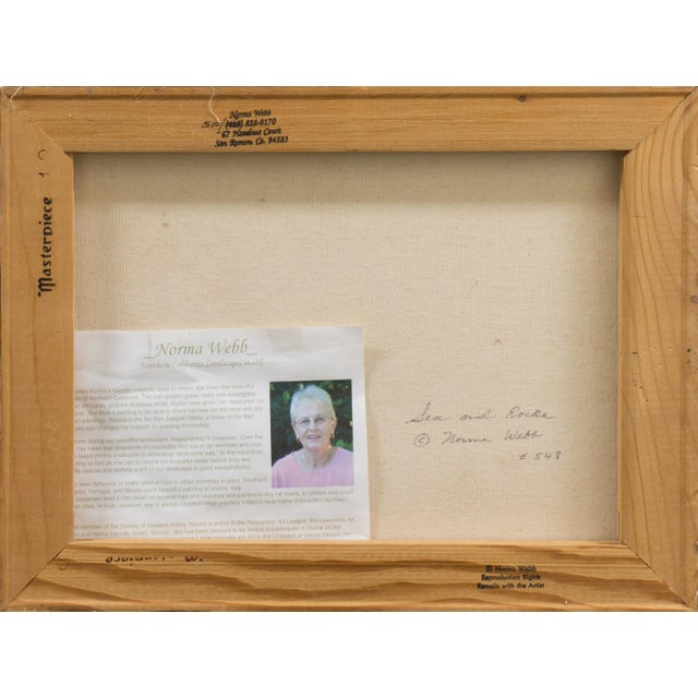 Blue 'Pacific Sunset' by Norma Webb, Society of Western Artists, California Woman Artist, Seascape For Sale - Image 8 of 8